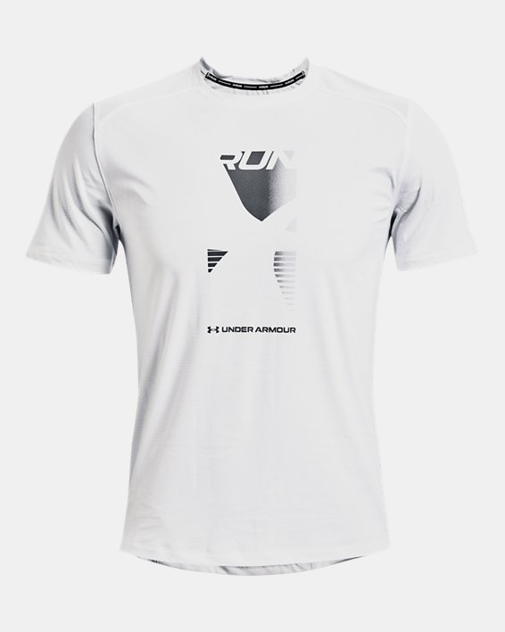 Men's UA CoolSwitch Run Graphic Short Sleeve, White, pdpMainDesktop image number 4